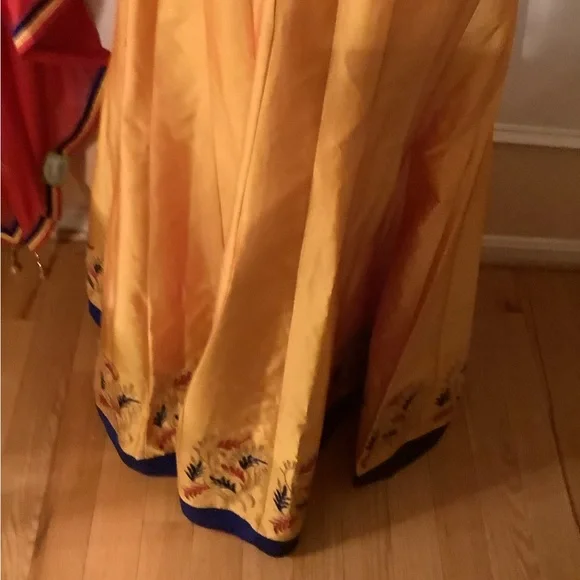 Vibrant Blue and Yellow Embroidered Lehenga Choli - Picture 12 of 12